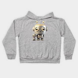 Cute Vintage Robot with Sidekick Kids Hoodie